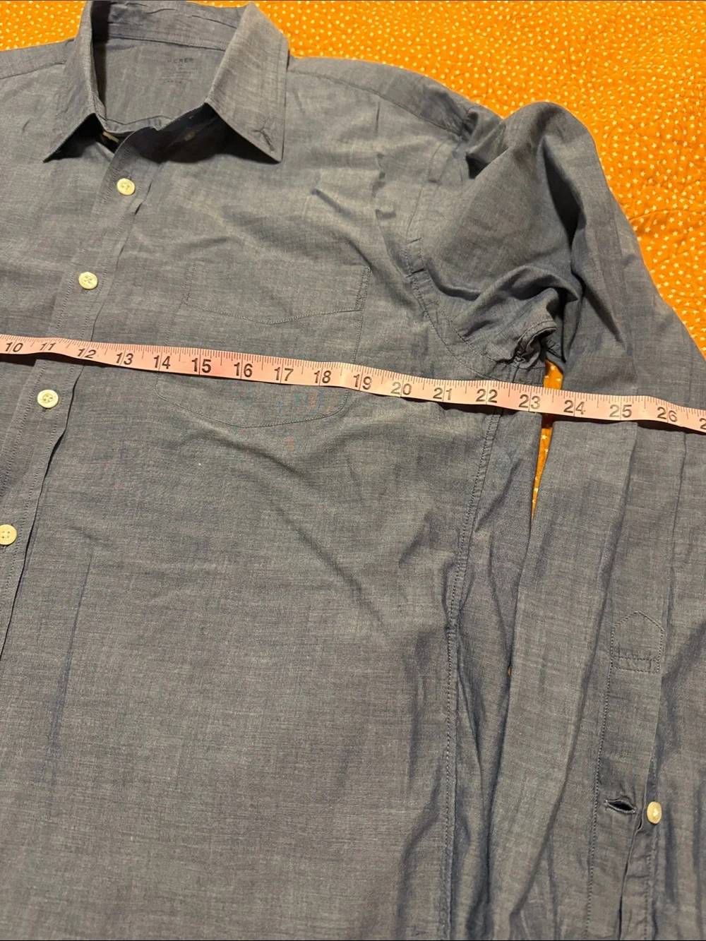 J. Crew Men's Chambray Button-Up Shirt in Blue